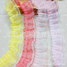 蕾丝花边辅料diy帽子服装花边材料133-2定型纱钩边双层打折厂家