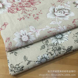 涤棉仿麻布  亚麻面料 围裙 抱枕 桌布 装饰 背景 工艺品坐垫用布