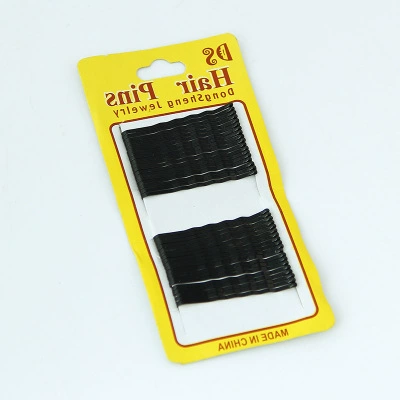 Black Bob Pins / Hairgrips, Steel Wire, Multiple Lengths & Counts (36/60 pcs)