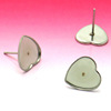 Accessory stainless steel heart-shaped, earrings, 10/12mm, wholesale