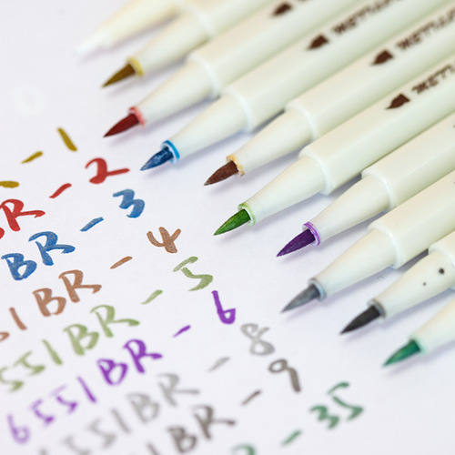 G4 STA6551BR metal brush pearlescent watercolor soft paint color marker album pen