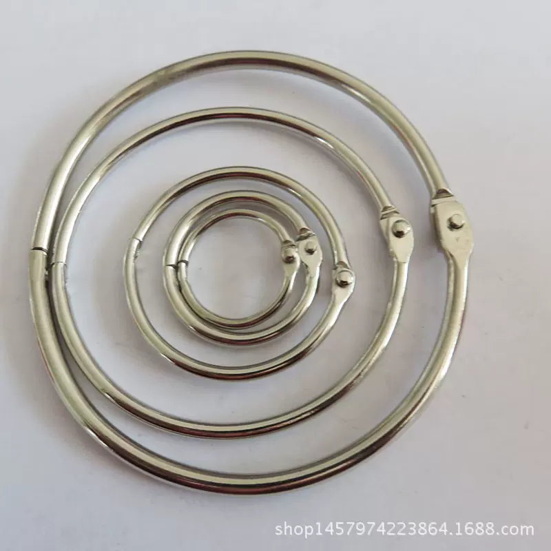 厂家现货金属书圈开口环 卡圈 活页环14-80相册开口圈 可做彩色