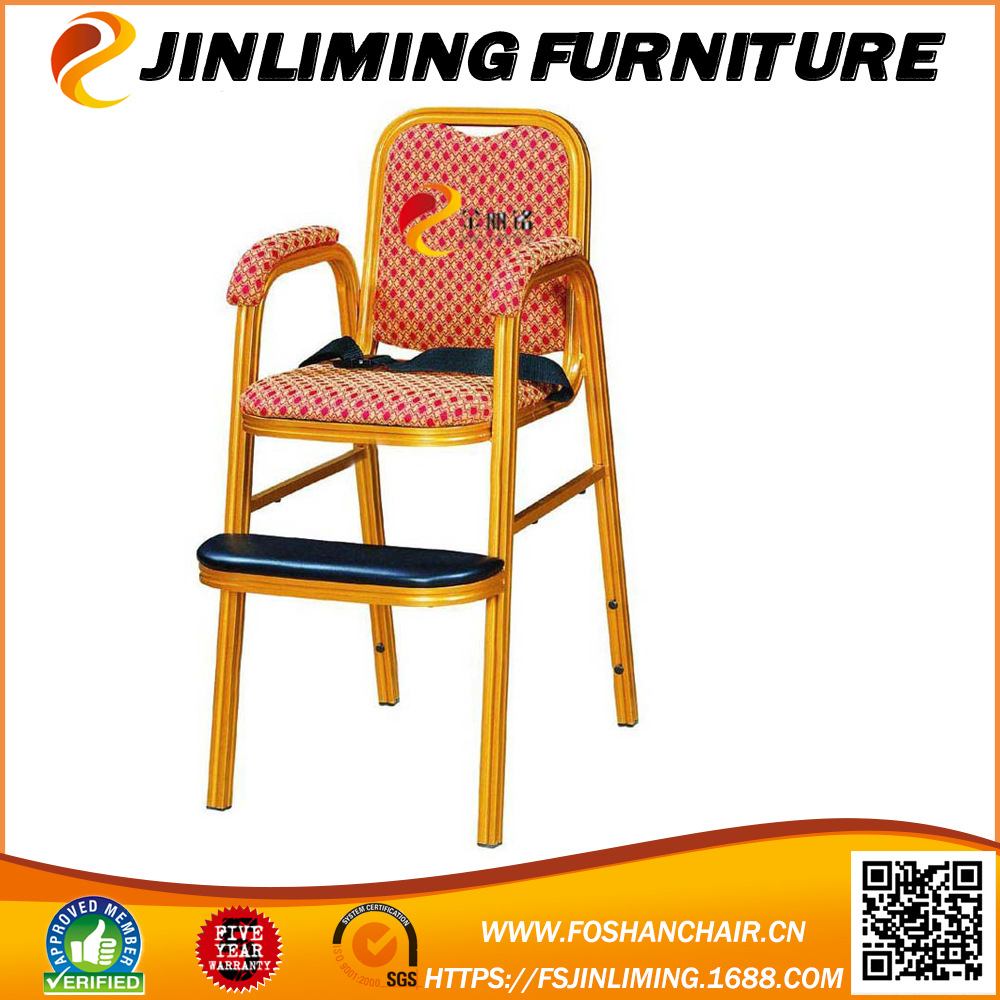 Jinliming fábrica de suministro de hotel Silla de comedor para niños BB silla respaldo Hotel niños de metal bebé Silla de comedor