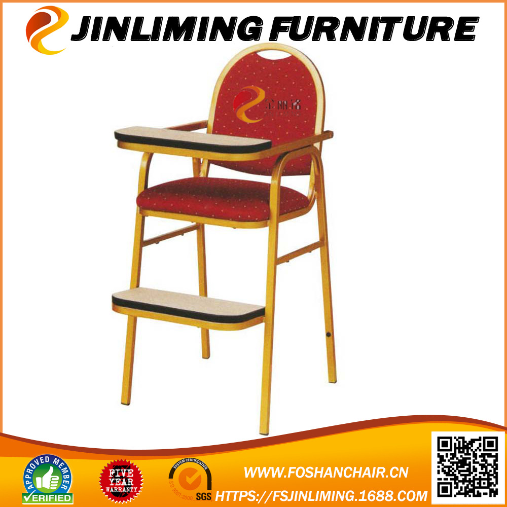 Jinliming fábrica de suministro de hotel Silla de comedor para niños BB silla respaldo Hotel niños de metal bebé Silla de comedor
