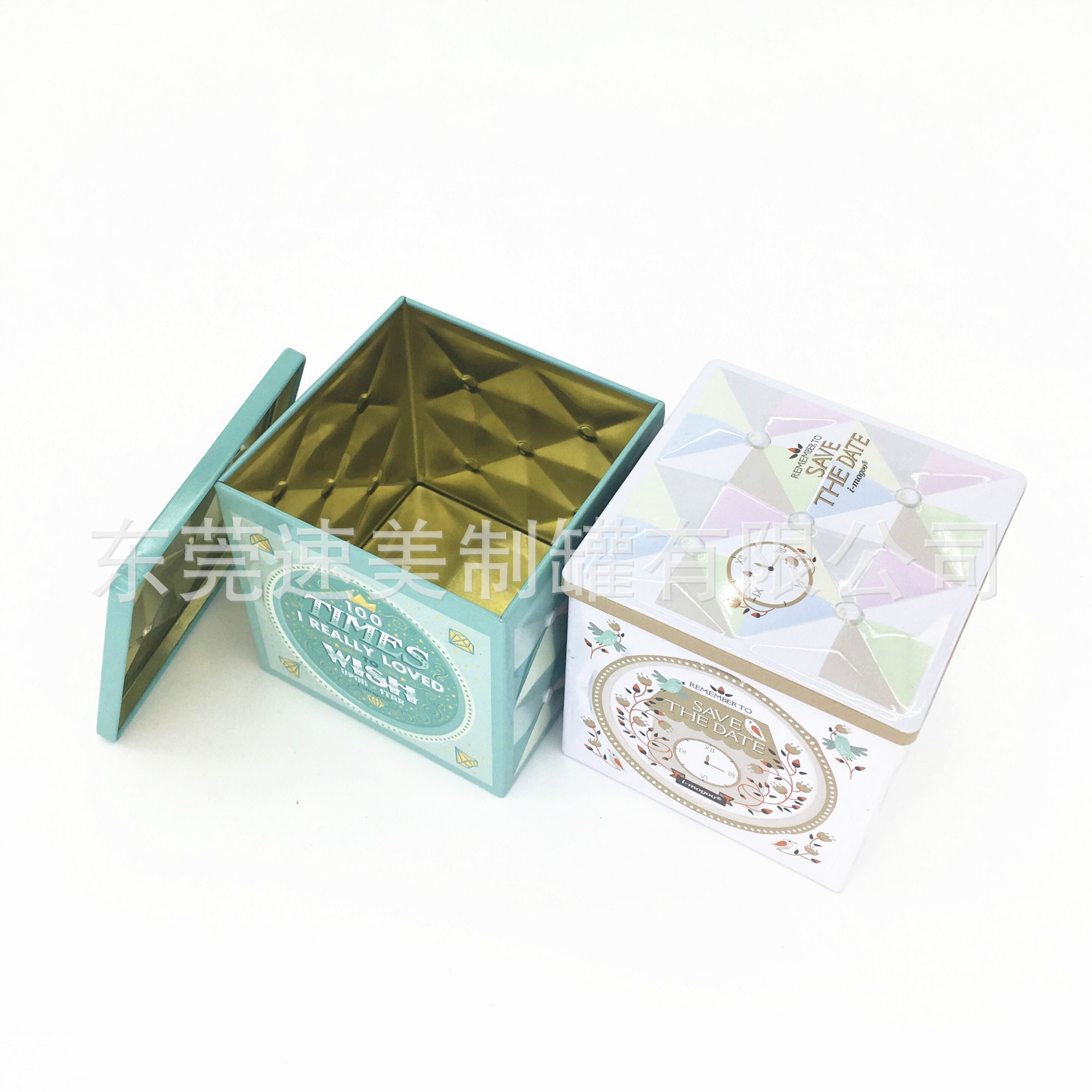 厂家马口铁盒 直角形正方铁盒 茶叶罐 可装饰 收纳金属铁盒