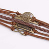 Bronze woven bracelet with letters, English letters, suitable for import