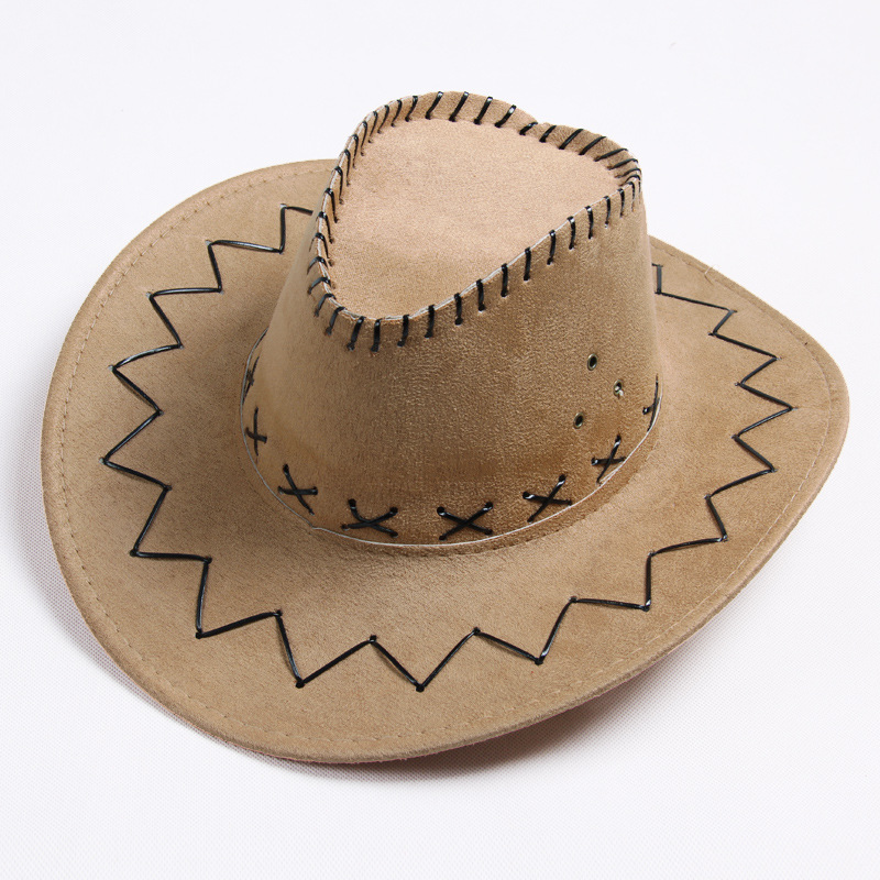 Adult model-denim hat camel color