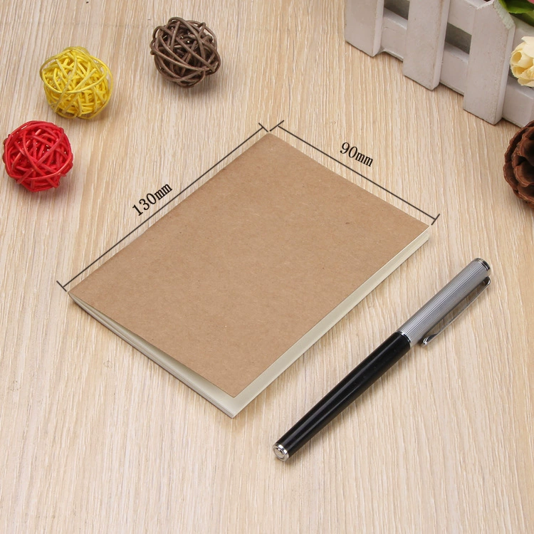 Винтажный блокнот в обложке из крафт-бумаги, с прошитыми страницами, для заметок и рисования, карманный, в едином стиле (трансграничная торговля)
