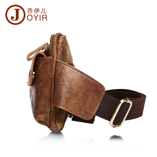 Casual Fashion Men's Waist Bag Outdoor Sports Multi-functional Crossbody Chest Bag Classic Retro Genuine Leather Men's Waist Bag 