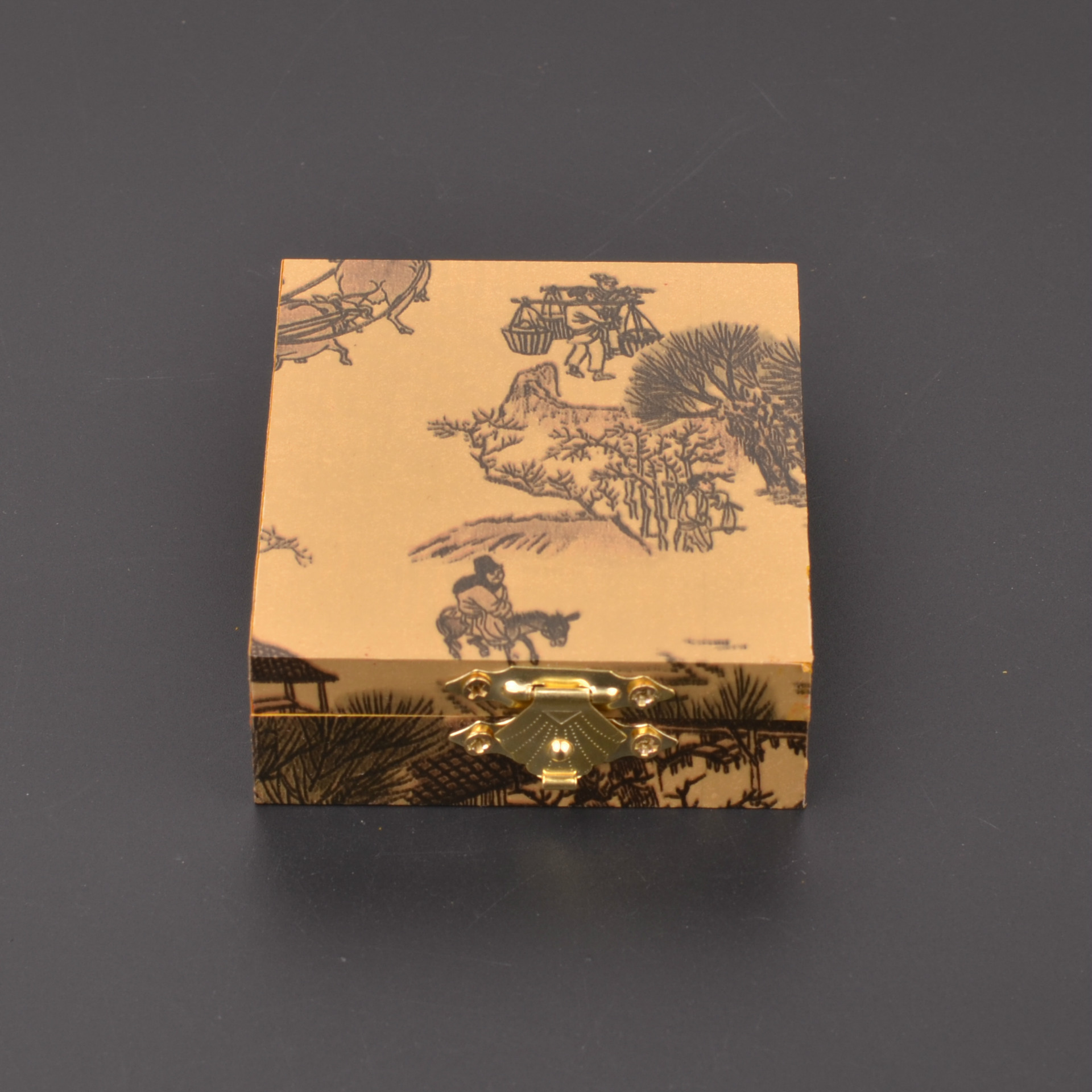 木质包装盒 仿古清明上河图吊坠挂件盒首饰饰品包装