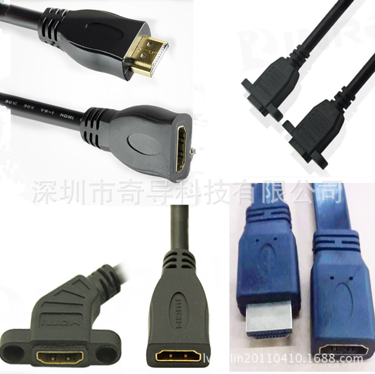 工厂生产各种异性弯头HDMI公转母、母转母、MINI HDMI 母延长线