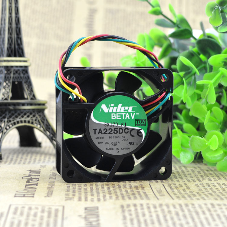 NIDEC 6025 12V 0.22A 6CM/厘米 B35200-35 4针PWM调速 机箱风扇