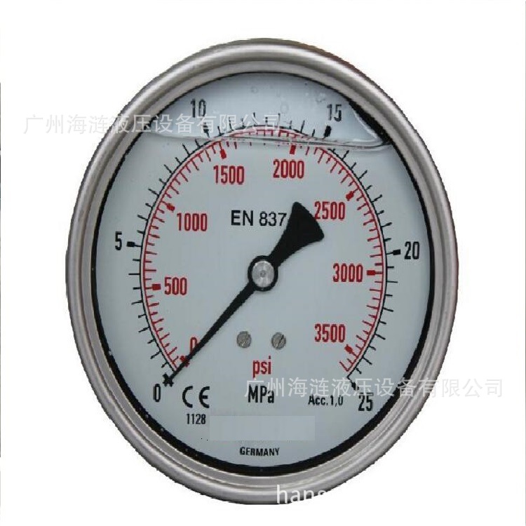 螺纹轴向D63mm直径精密不锈钢耐震压力表厂家批发 液压工业船舶用