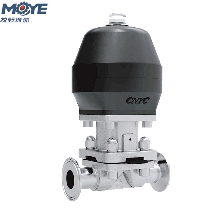 牧野厂家供应气动快装隔膜阀 单向直通式不锈钢控制器隔膜阀