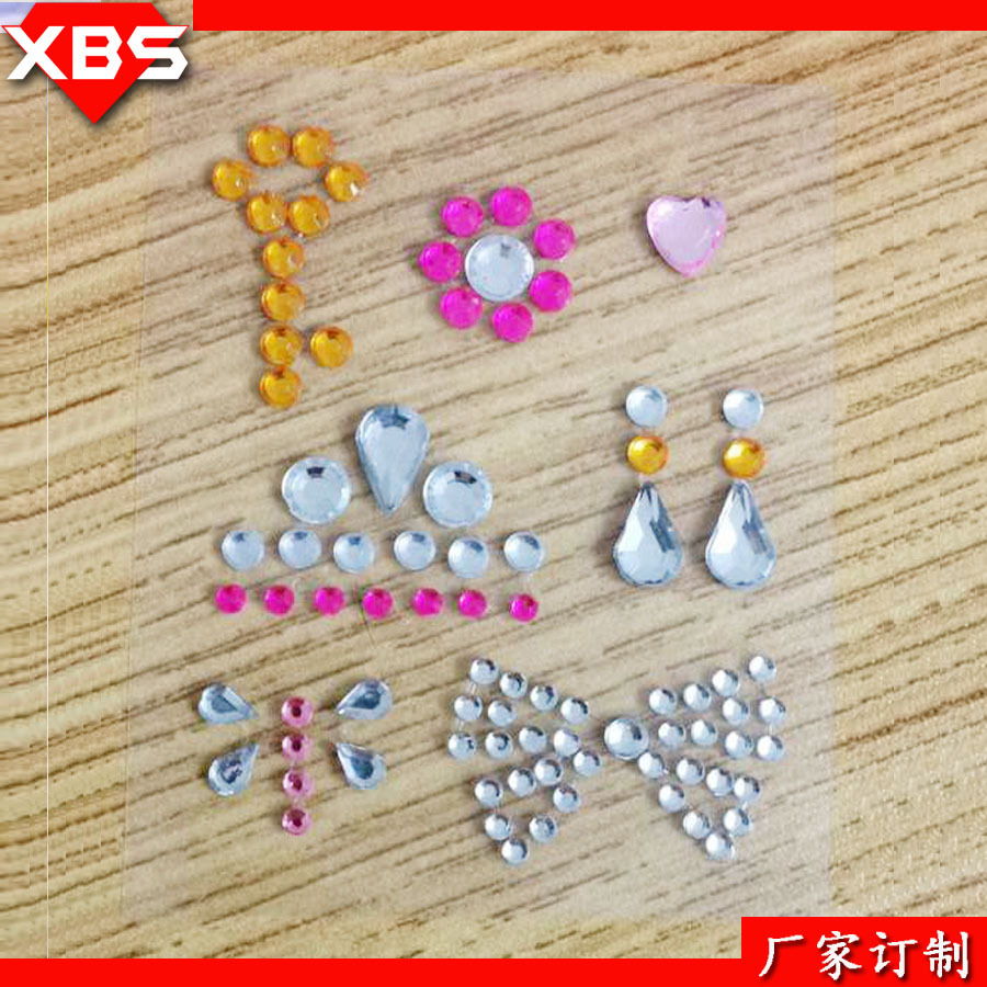 厂家新款纹身贴钻 亚克力钻贴纸 亚克力钻贴 水晶钻贴