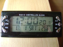 車載多功能RCC各國制式電波鍾雙色背光選擇時間日歷溫度同屏顯示