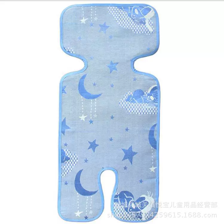 Коврик для детской коляски, подушка для детского автокресла, бамбуковый уголь, ледяной шелк, дышащий детский автомобильный коврик