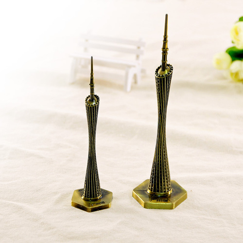 Creative iron art landmark building tower model ornaments home living room entrance table decoration metal crafts ornaments