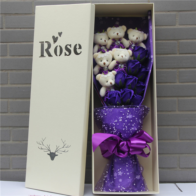 圣诞节情人节ROSE镂空鲜花礼盒永生花盒玫瑰花包装盒香皂纸盒批发