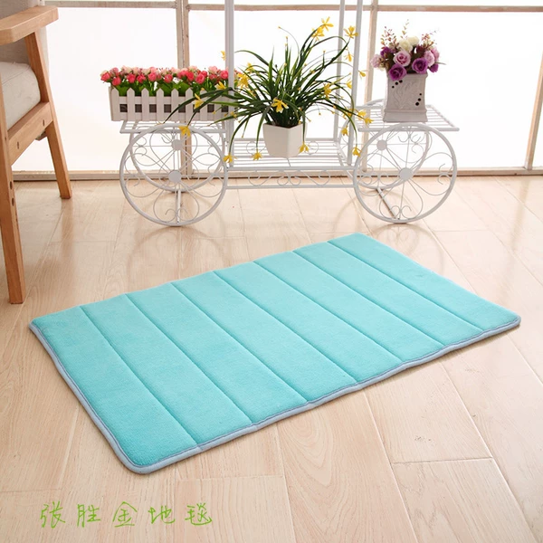 Light blue blue with a thickened white bottom stripe carpet