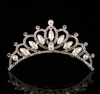 Metal children's hair accessory for princess, crown from pearl, wholesale