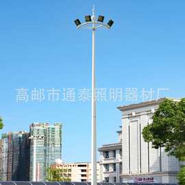 12-15米圆形中杆灯城市十字路口道路照明灯南京图片厂家价格超亮