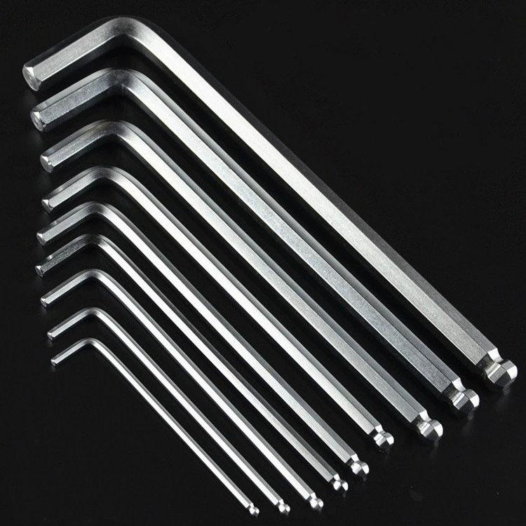 Метрическая инструментальная сталь промышленного класса шестигранный ключ с одной шаровой головкой L-образный Набор шестигранных ключей Оптовая продажа