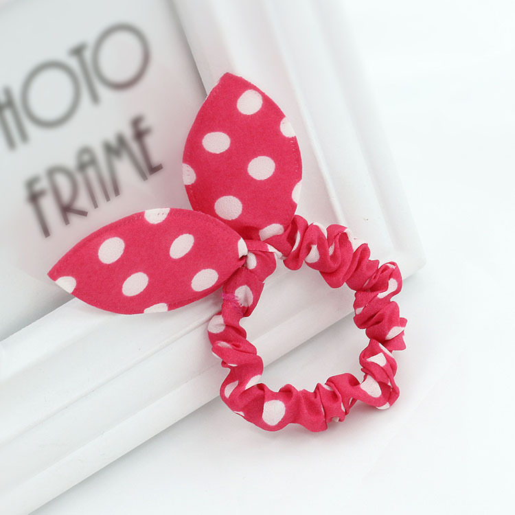 Corea del Sur accesorios de moda arco tocado pelo cuerda hembra Orejas de conejo pelo anillo de estilo coreano accesorios para el cabello fabricante de suministro