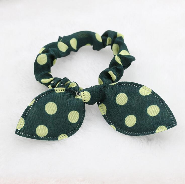 Corea del Sur accesorios de moda arco tocado pelo cuerda hembra Orejas de conejo pelo anillo de estilo coreano accesorios para el cabello fabricante de suministro