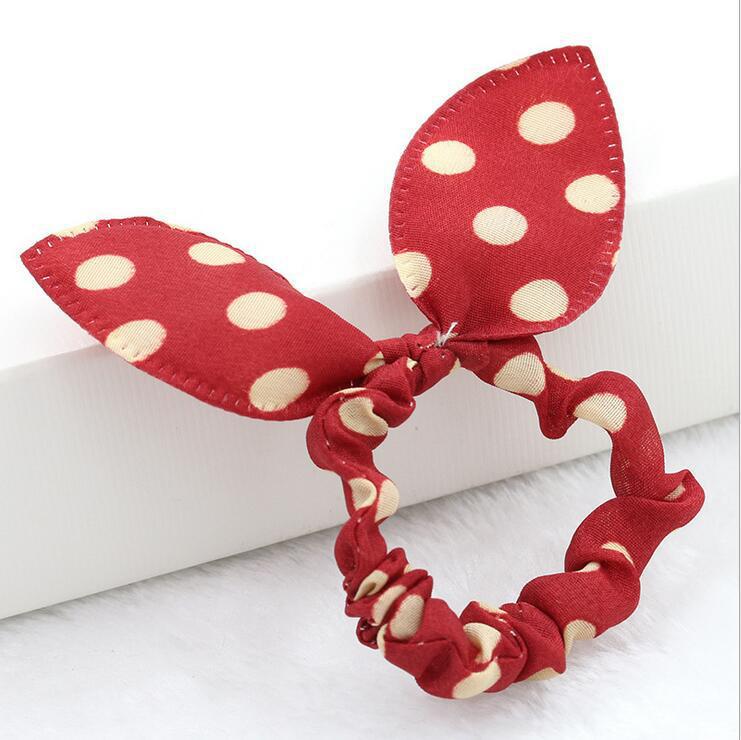 Corea del Sur accesorios de moda arco tocado pelo cuerda hembra Orejas de conejo pelo anillo de estilo coreano accesorios para el cabello fabricante de suministro