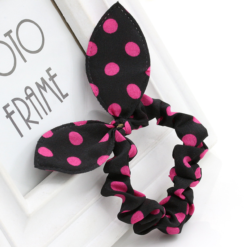 Corea del Sur accesorios de moda arco tocado pelo cuerda hembra Orejas de conejo pelo anillo de estilo coreano accesorios para el cabello fabricante de suministro