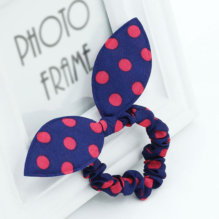 Corea del Sur accesorios de moda arco tocado pelo cuerda hembra Orejas de conejo pelo anillo de estilo coreano accesorios para el cabello fabricante de suministro