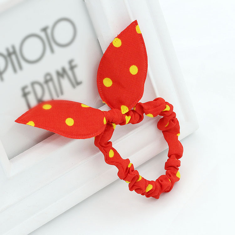 Corea del Sur accesorios de moda arco tocado pelo cuerda hembra Orejas de conejo pelo anillo de estilo coreano accesorios para el cabello fabricante de suministro