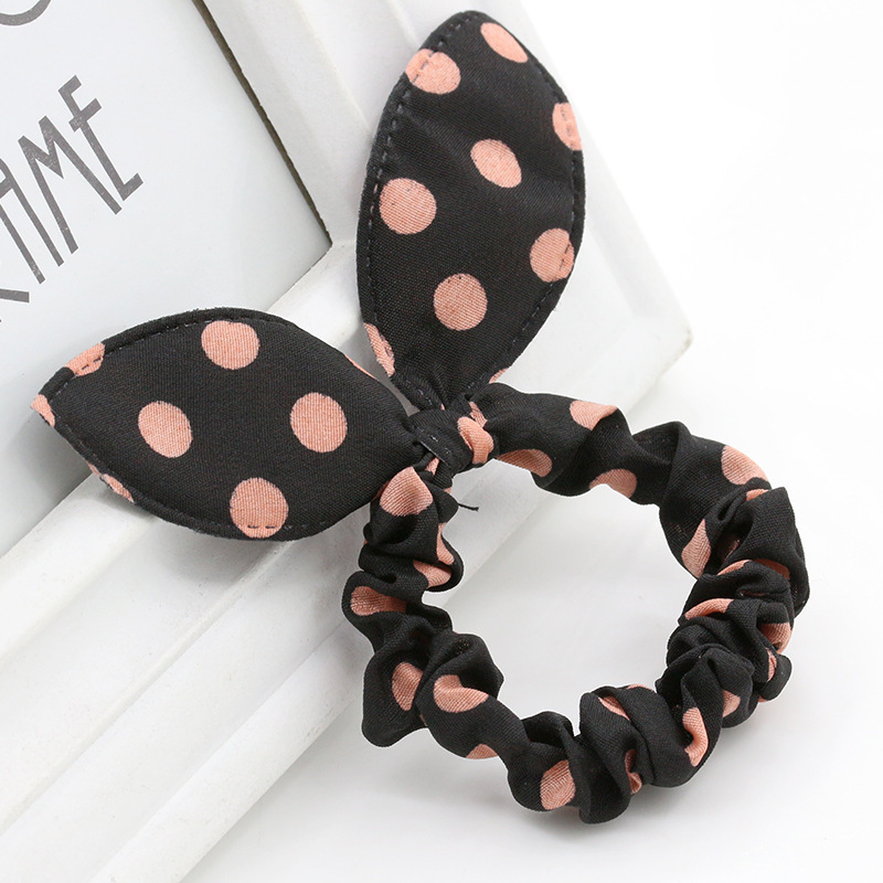 Corea del Sur accesorios de moda arco tocado pelo cuerda hembra Orejas de conejo pelo anillo de estilo coreano accesorios para el cabello fabricante de suministro