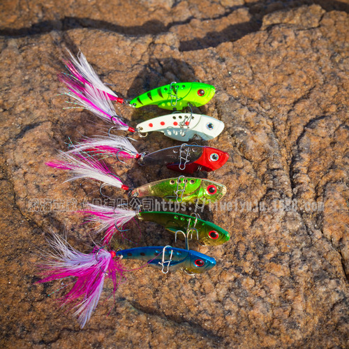 Wholesale Manufacturer Iron Plate 12g 7g Metal VIB Lure Shiny Sinkable Metal VIB Fishing Bait