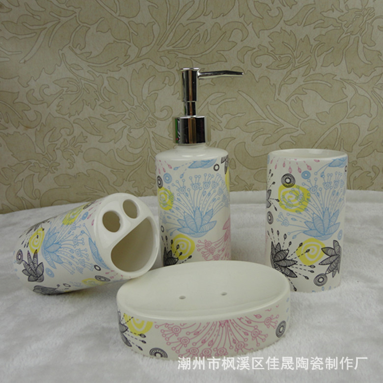 [ 2023 New products]wholesale ceramics bathroom Four suit Sanitary group Mail order Shower Room 4 sets Decoration