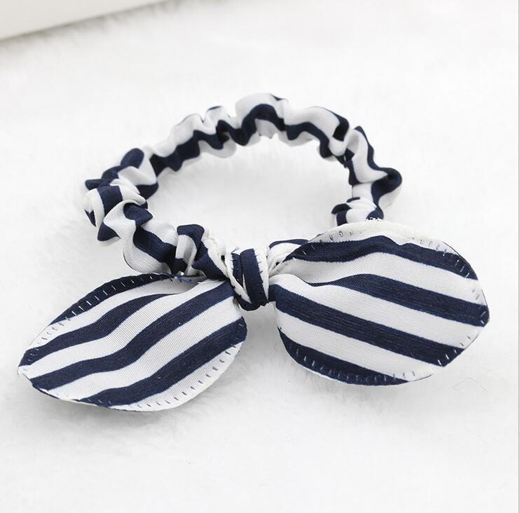 Corea del Sur accesorios de moda arco tocado pelo cuerda hembra Orejas de conejo pelo anillo de estilo coreano accesorios para el cabello fabricante de suministro