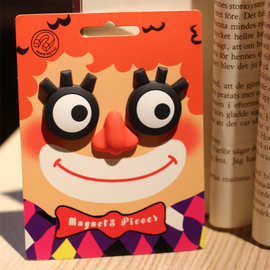 小红书亚马逊新奇特创意可爱装饰搞怪表情冰箱贴印刷logo连锁加工