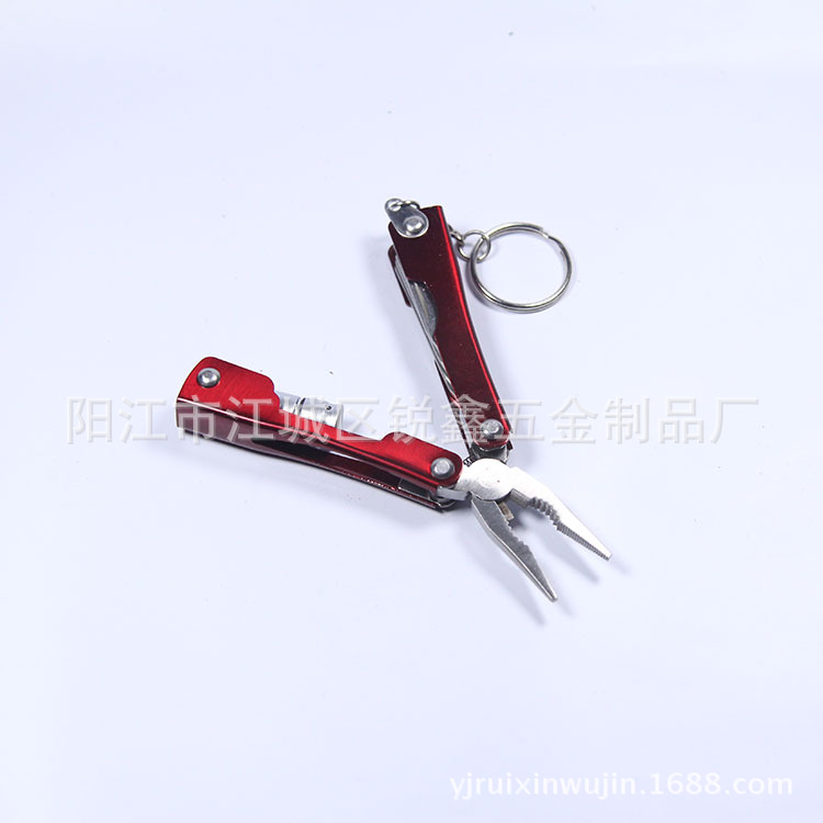 多功能不锈钢灯钳户外组合求生工具便携钳子创意折叠钳带灯钳批发