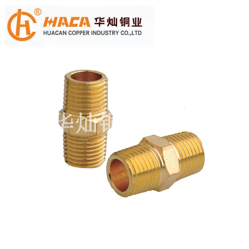 【厂家直销】DN65 2.5寸黄铜加厚对丝接头 铜双外丝直接接头