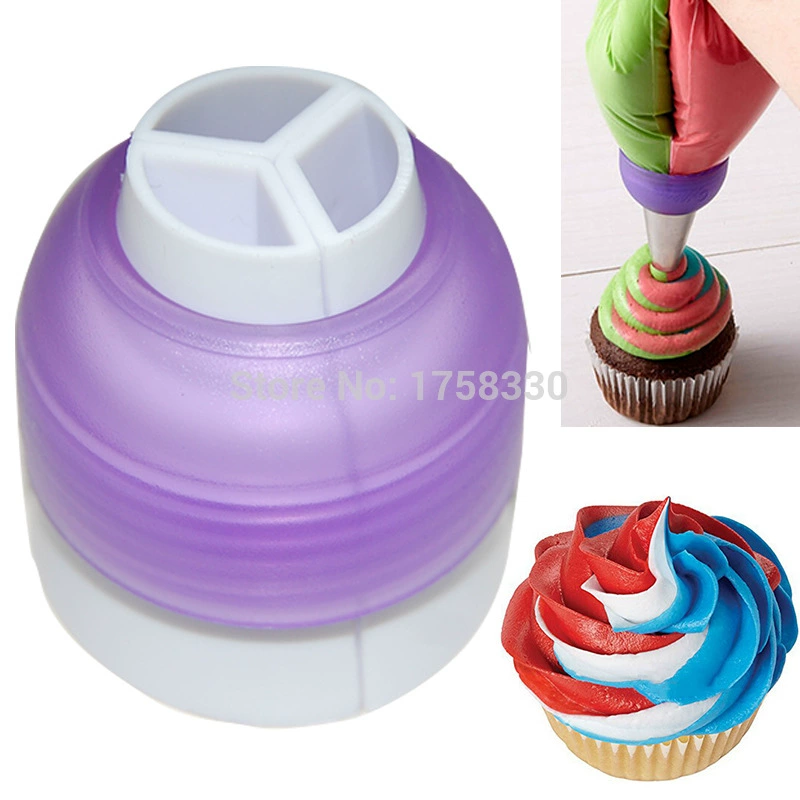 Русский конвертер кончик для piping bag три цвета средний факел торт