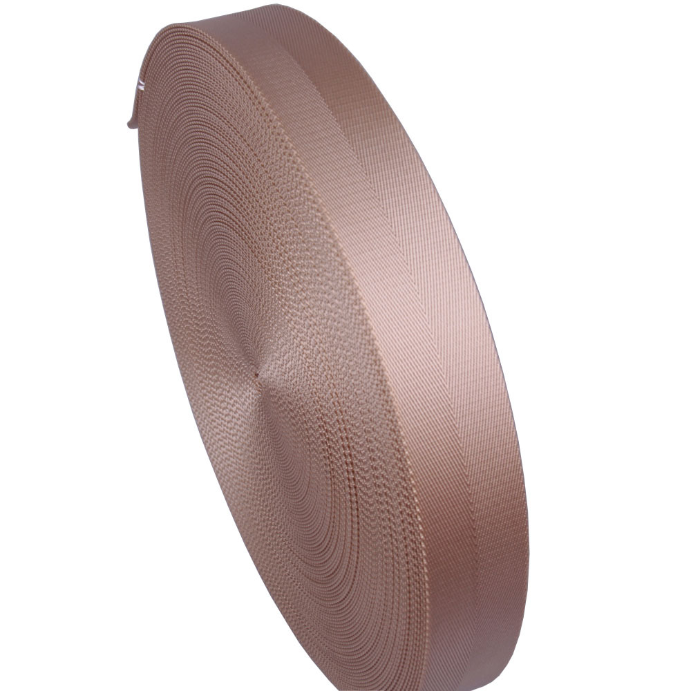 力满 现货 3.8cm 1.2寸 20mm 米白色 杏色 尼龙单人字带 锦纶织带