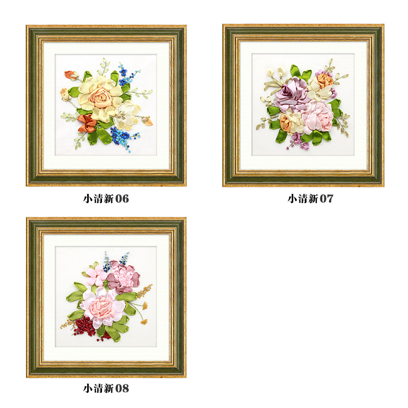 Bordado a mano DIY cinta bordado colgante pintura principiante bordado punto de cruz sala de estar pintura decorativa Lu bordado niños pequeña pintura colgante