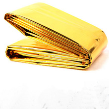 厂家直销金银双色 210*140救生毯户外求生急救毯 户外应急保温毯