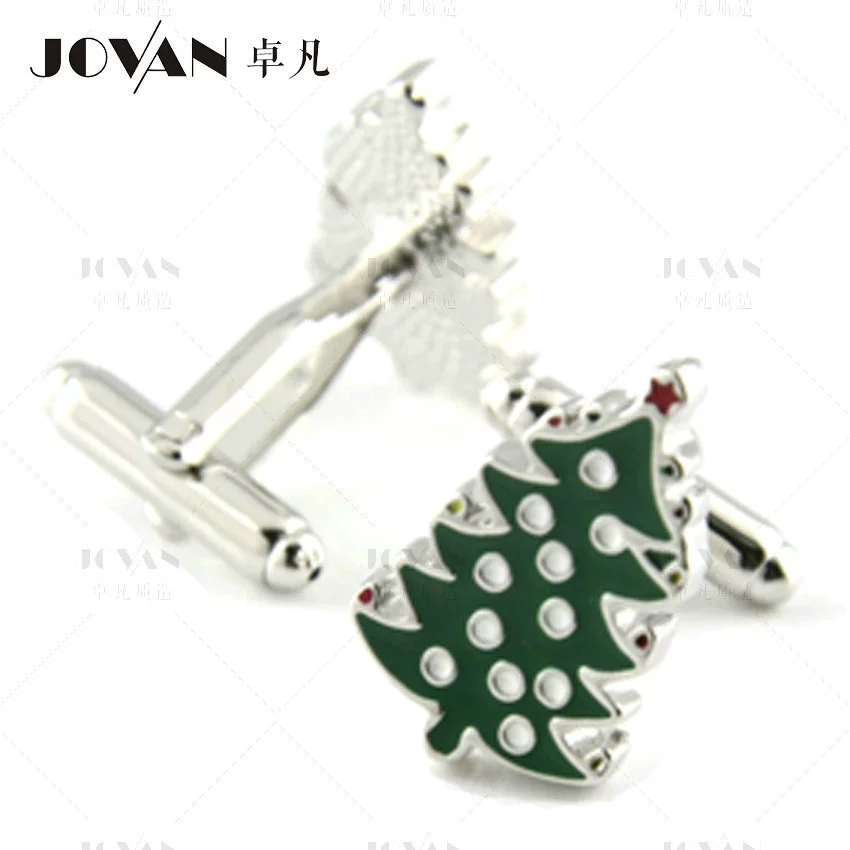JOVAN [зелёная ель-подвеска, рождественские серьги-подвески, забавная форма мужские запонки]