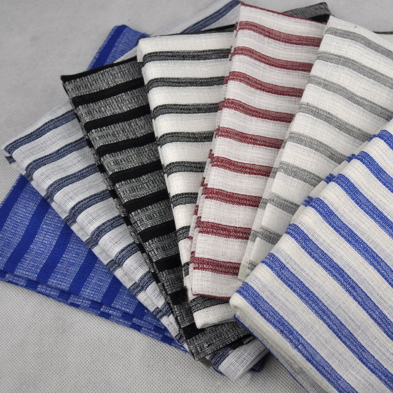 厂家现货批发  涤棉麻布料 平纹条纹色织服装面料 DIY家居工艺066