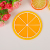 PVC soft glue fruit coaster jelly -colored rubber anti -slip insulation tea cup pad self -selling spot spot wholesale