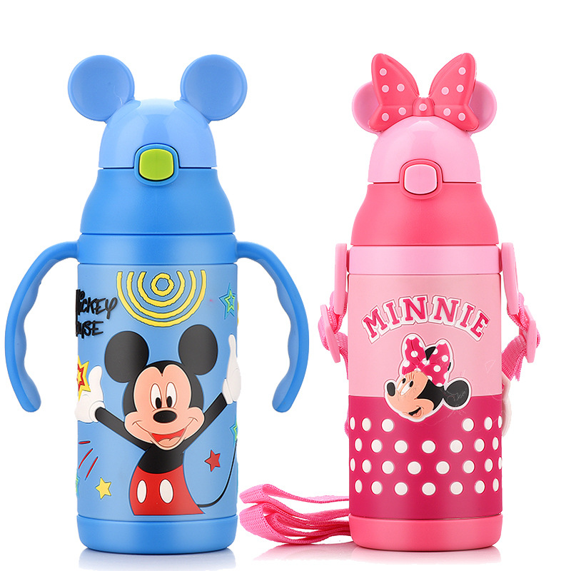 Disney children's straw mug children's water Cup children's leak-proof baby drink cup 3440/3437/3443