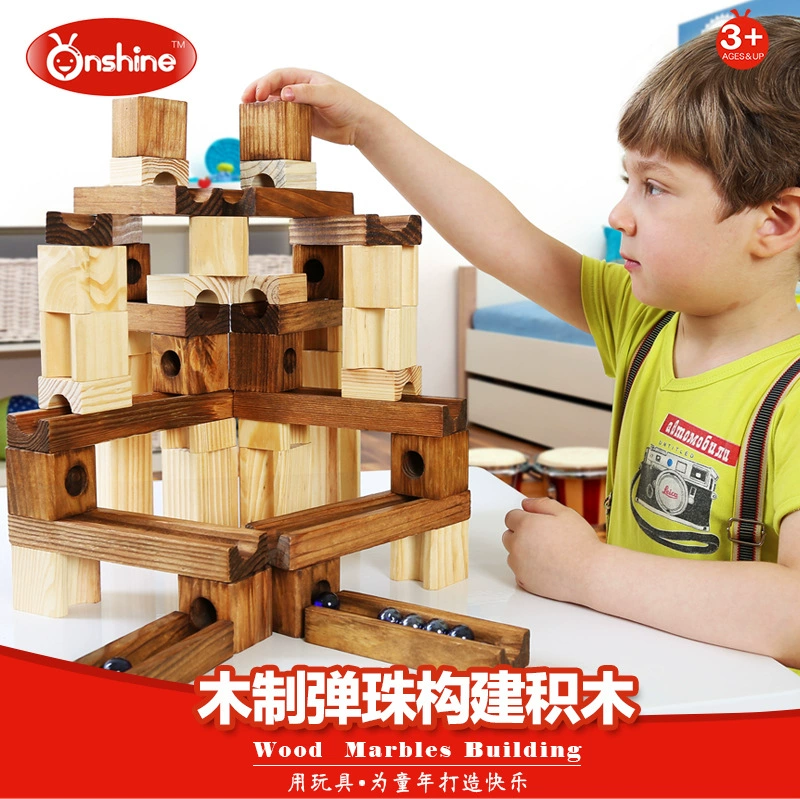 Деревянная умная игрушка, конструктор на рельсах, DIY