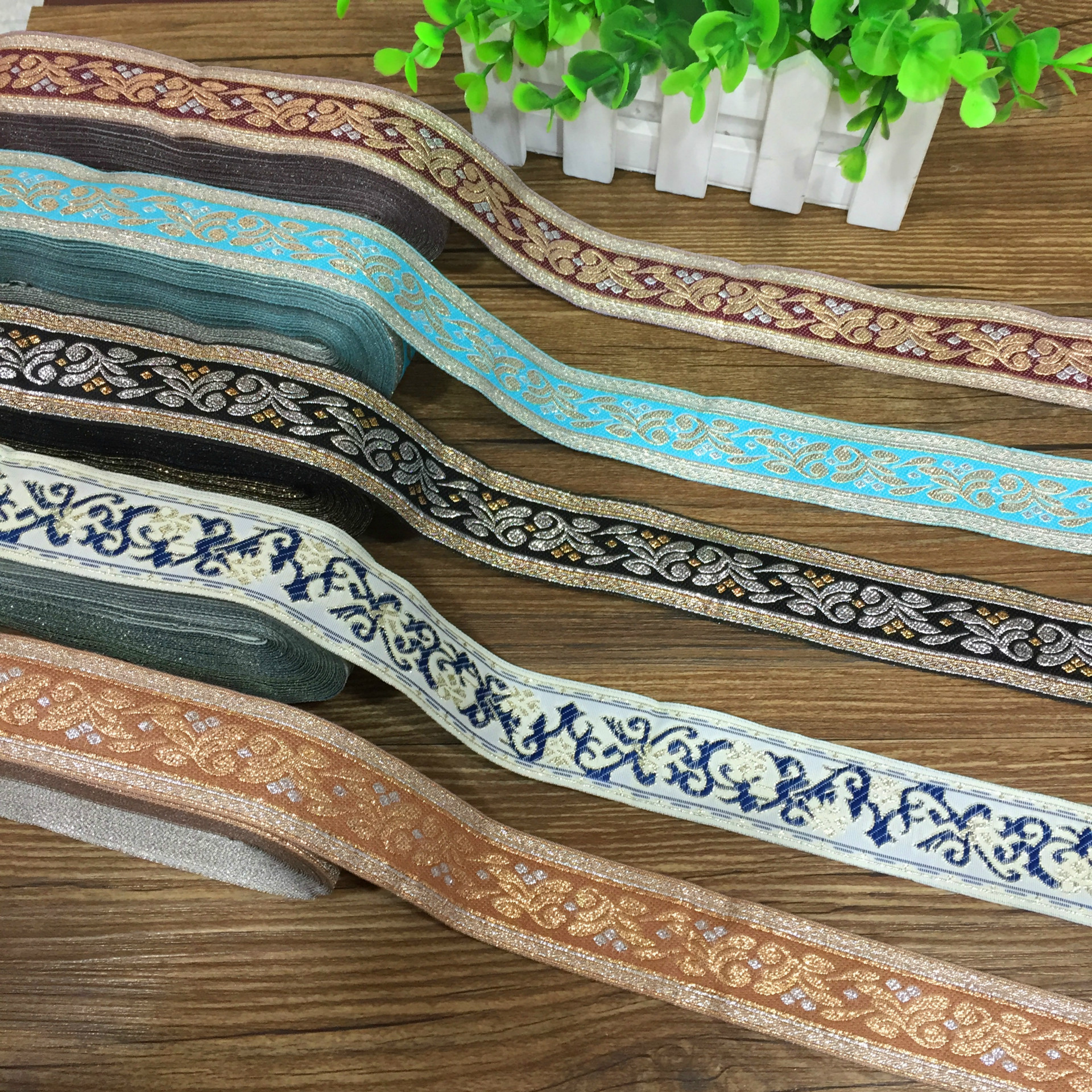 窗帘民族装饰烫花小边花边厂家直发现货批发量大优惠